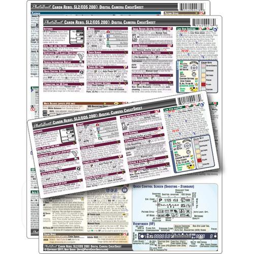 PhotoBert Cheat Sheet for Canon EOS Rebel SL2 200D