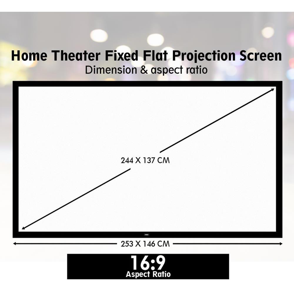 Pyle Pro Fixed Wall Mount Projector Screen
