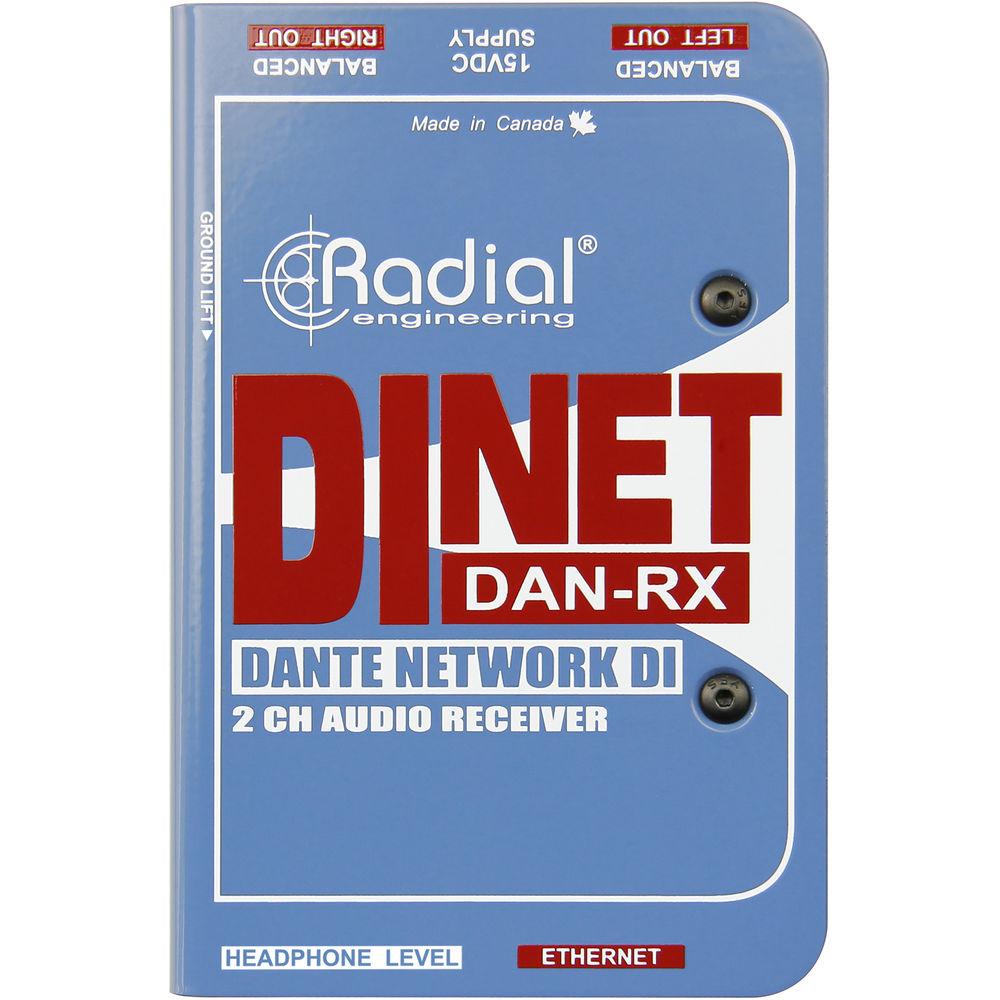 Radial Engineering DiNET DAN-RX Dante-Enabled Stereo D A Converter