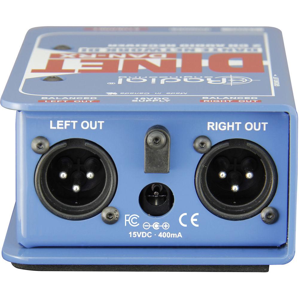 Radial Engineering DiNET DAN-RX Dante-Enabled Stereo D A Converter