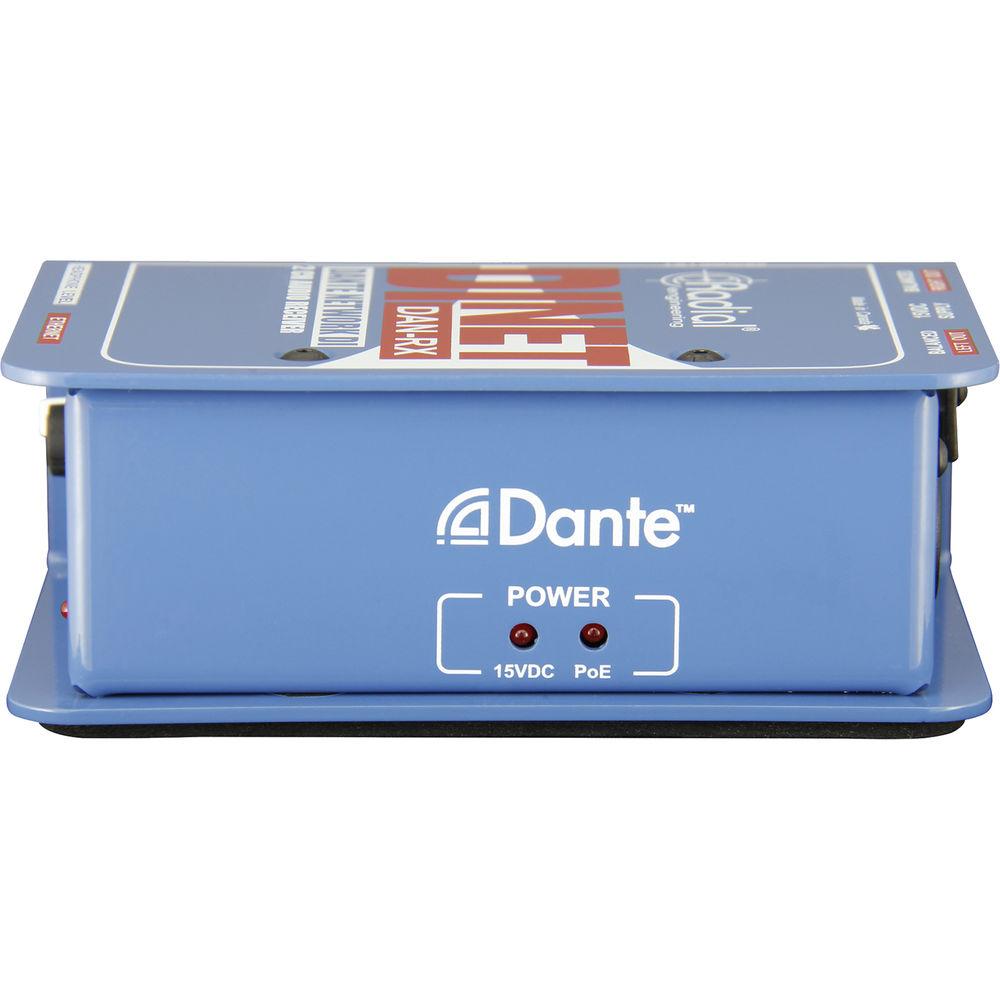 Radial Engineering DiNET DAN-RX Dante-Enabled Stereo D A Converter