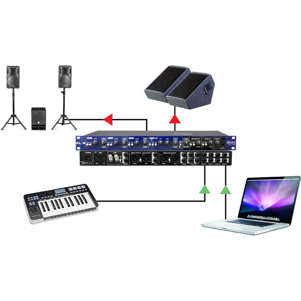 Radial Engineering KL-8 Rackmount Keyboard Mixing Station