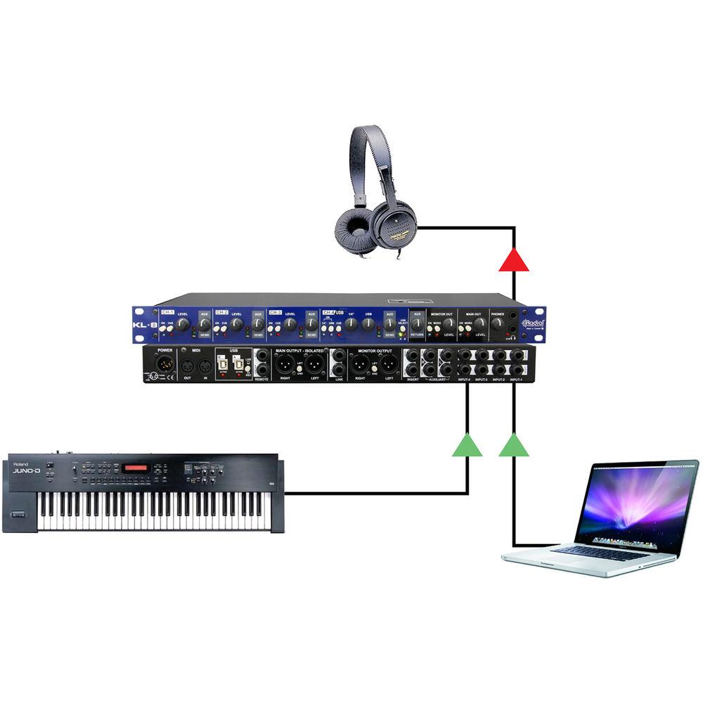 Radial Engineering KL-8 Rackmount Keyboard Mixing Station