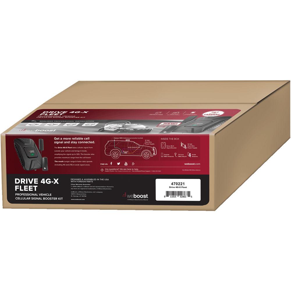 weBoost Drive 4G-X Fleet 2G 3G 4G LTE Signal Booster for Fleet Vehicles