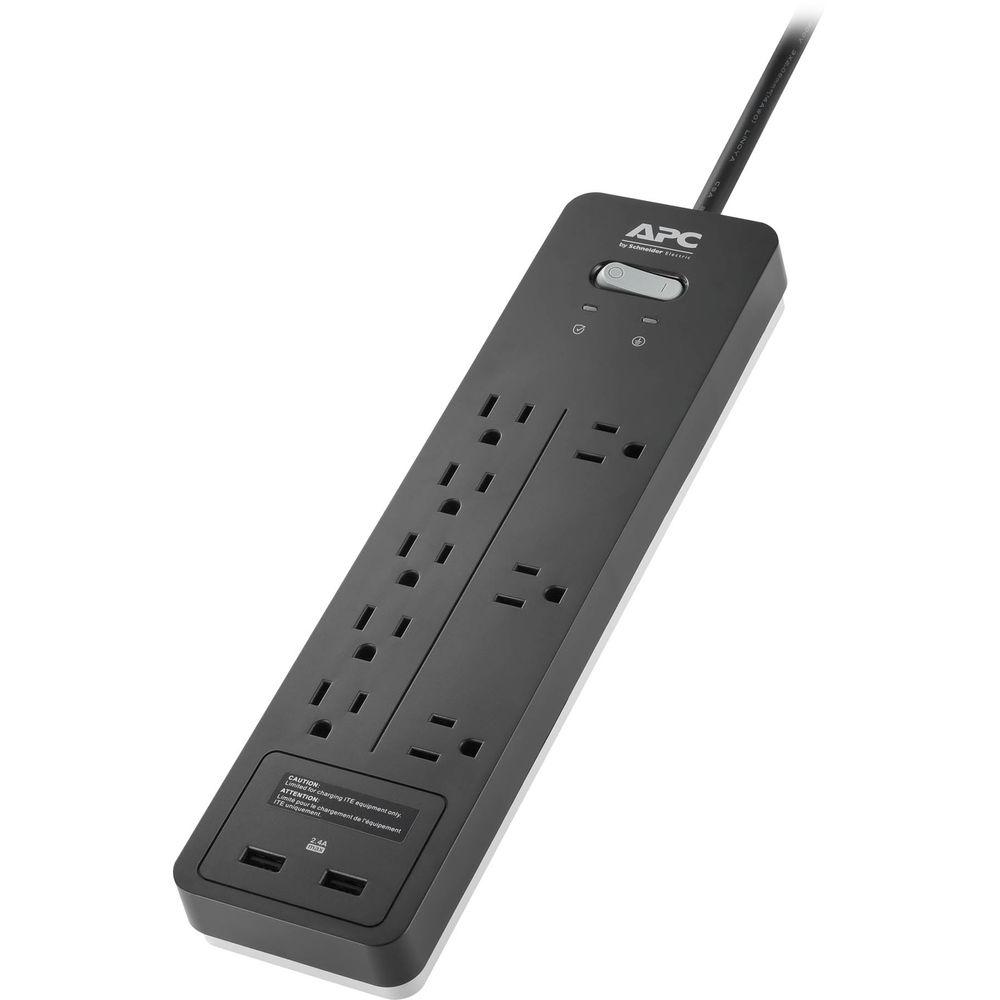 APC Home Office SurgeArrest 8-Outlet Surge Protector with USB Charging