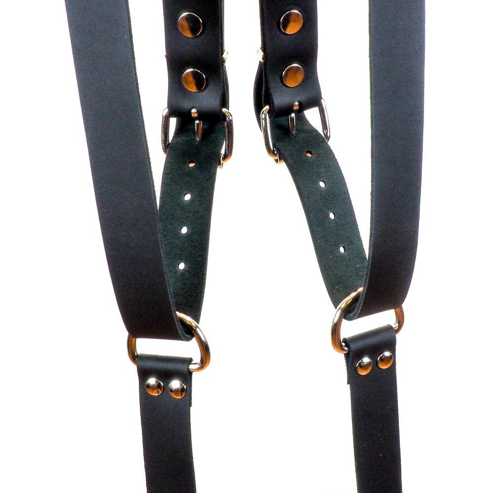 Funk Plus Cowhide Leather Ring Back Harness with 1.25" Wide Straps