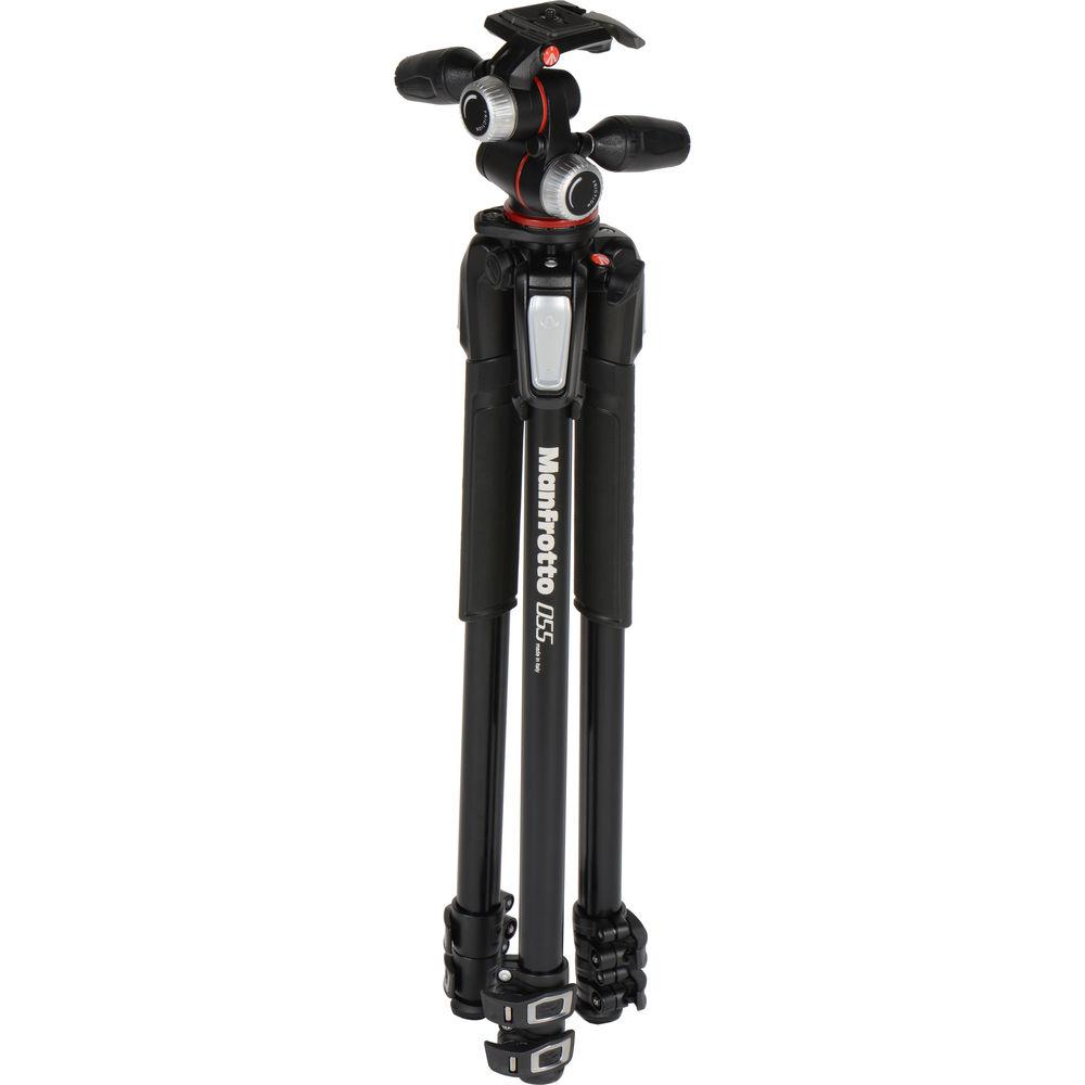 Manfrotto MT055XPRO3-3W Aluminum Tripod with 3-Way Pan Tilt Head