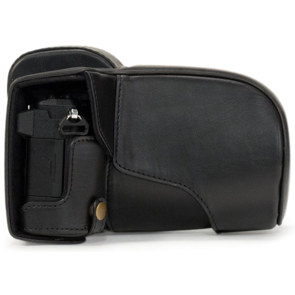 MegaGear Ever Ready PU Leather Case and Strap for Olympus OM-D E-M5 Mark II with 12-40mm Lens