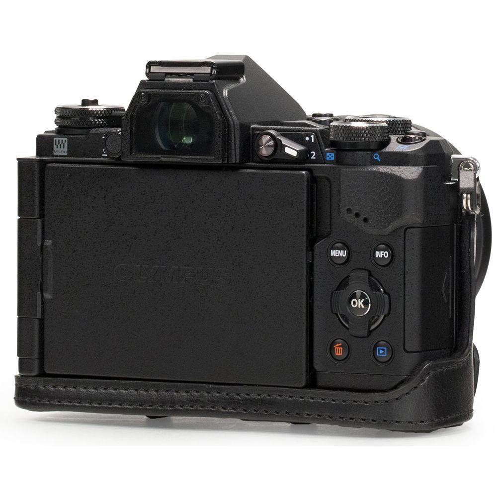 MegaGear Ever Ready PU Leather Case and Strap for Olympus OM-D E-M5 Mark II with 12-40mm Lens