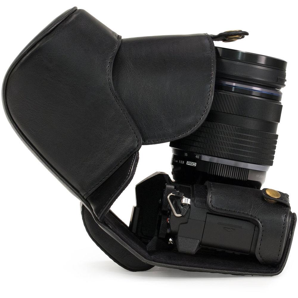 MegaGear Ever Ready PU Leather Case and Strap for Olympus OM-D E-M5 Mark II with 12-40mm Lens