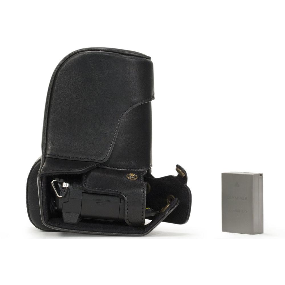 MegaGear Ever Ready PU Leather Case and Strap for Olympus OM-D E-M5 Mark II with 12-40mm Lens