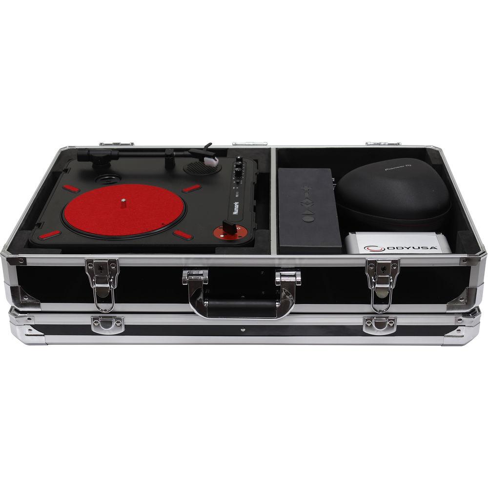 Odyssey Innovative Designs Krom Series Numark PT01 Scratch Portablist Turntable Case with Side Compartment