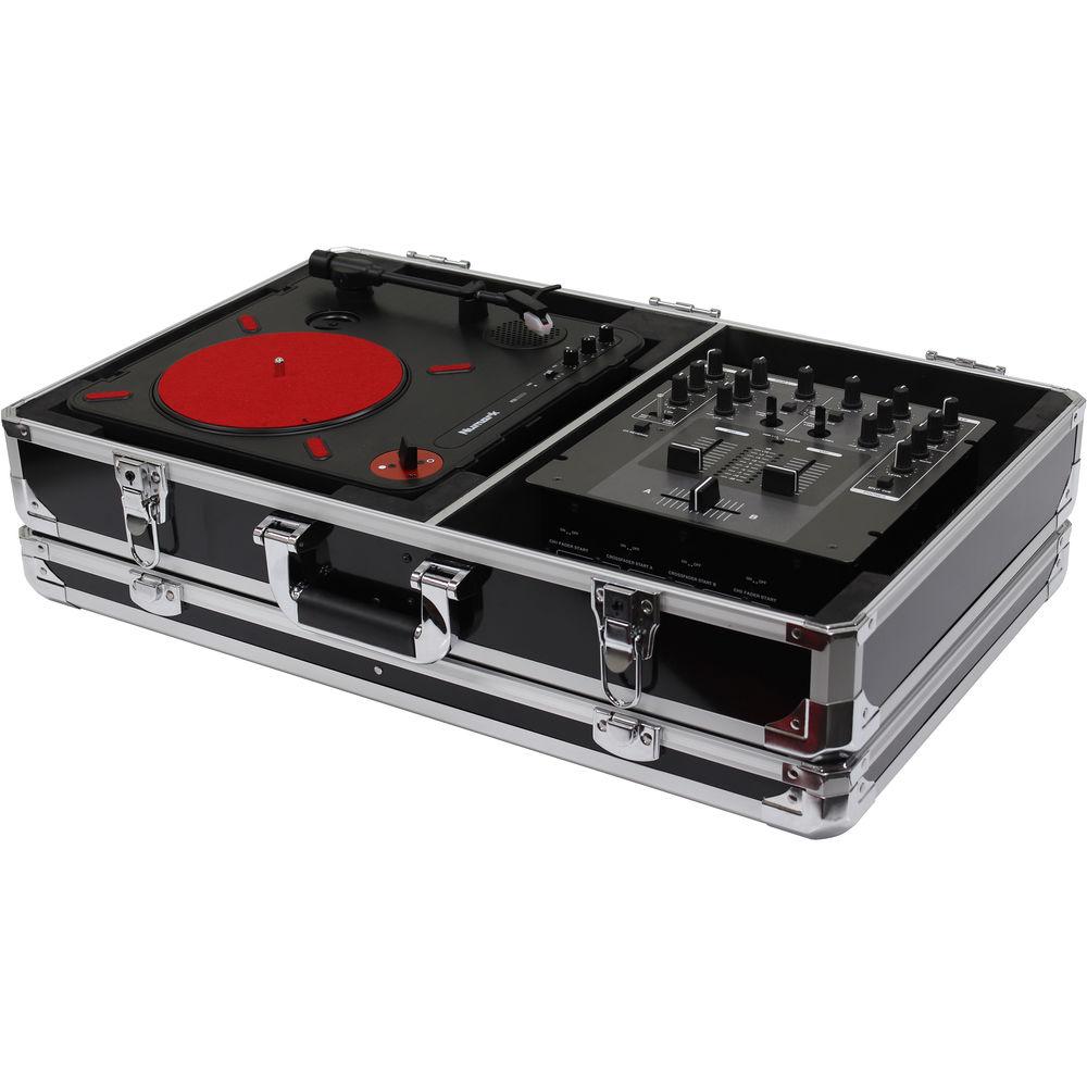 Odyssey Innovative Designs Krom Series Numark PT01 Scratch Portablist Turntable Case with Side Compartment