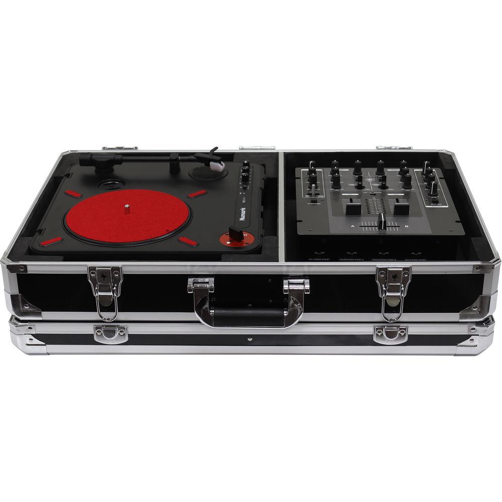 Odyssey Innovative Designs Krom Series Numark PT01 Scratch Portablist Turntable Case with Side Compartment