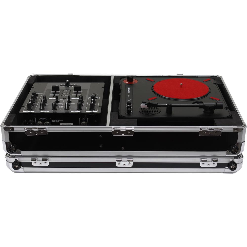 Odyssey Innovative Designs Krom Series Numark PT01 Scratch Portablist Turntable Case with Side Compartment