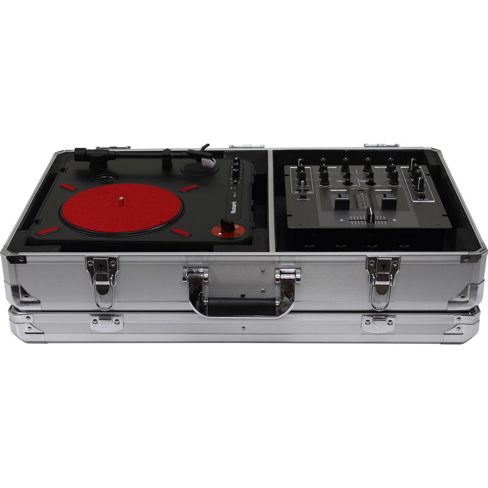 Odyssey Innovative Designs Krom Series Numark PT01 Scratch Portablist Turntable Case with Side Compartment