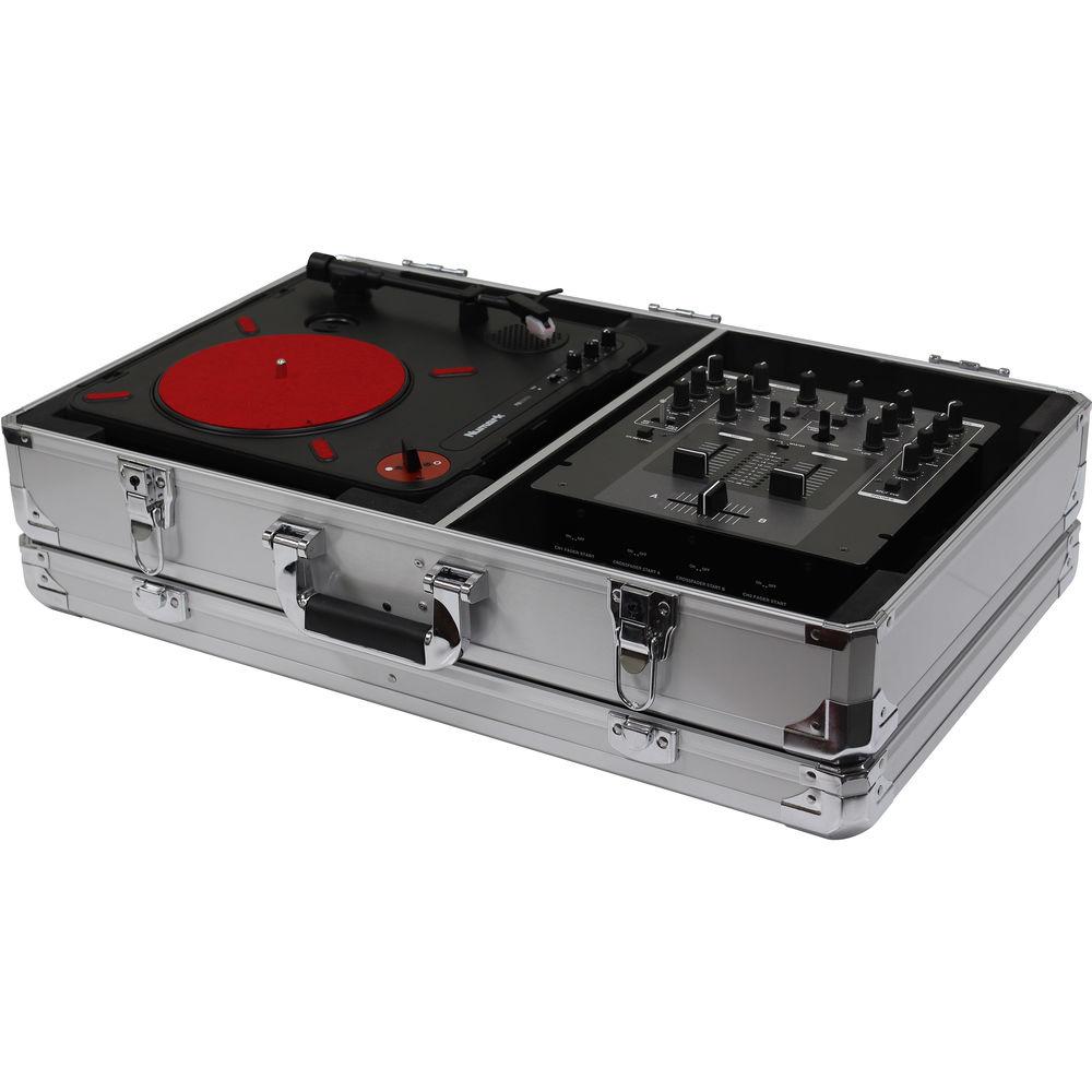 Odyssey Innovative Designs Krom Series Numark PT01 Scratch Portablist Turntable Case with Side Compartment