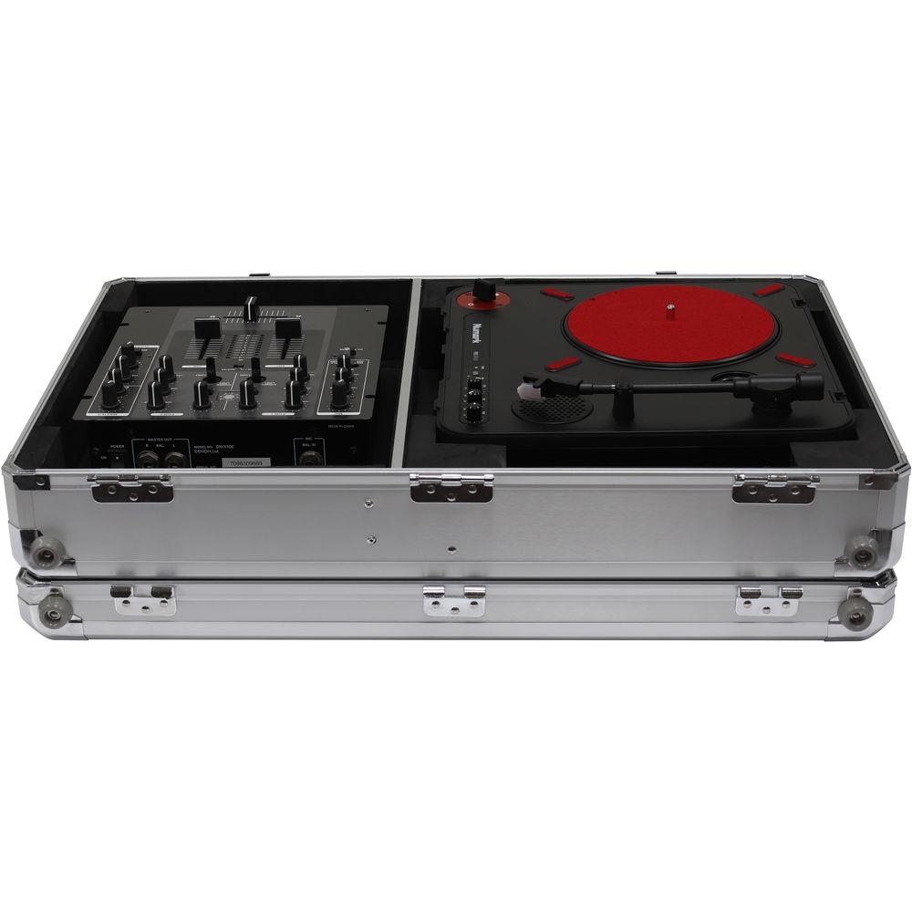 Odyssey Innovative Designs Krom Series Numark PT01 Scratch Portablist Turntable Case with Side Compartment