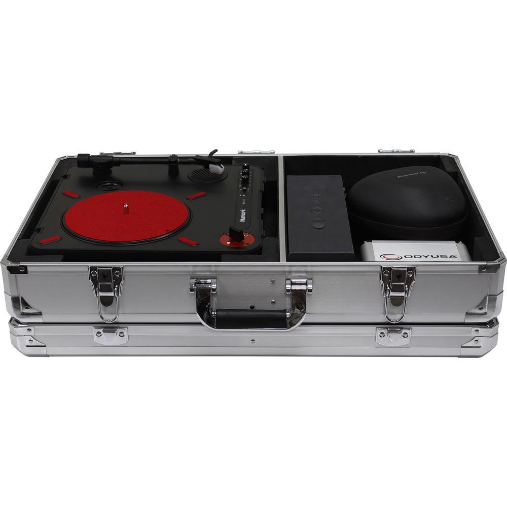 Odyssey Innovative Designs Krom Series Numark PT01 Scratch Portablist Turntable Case with Side Compartment