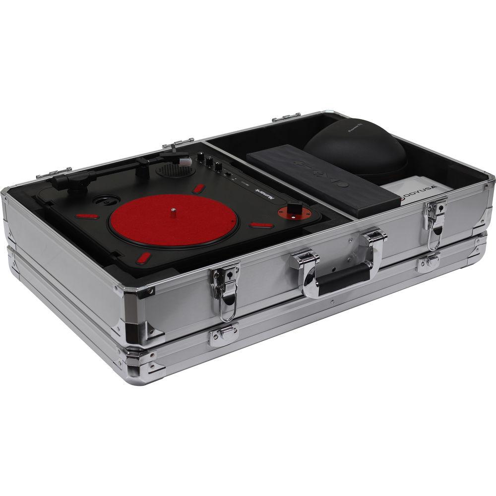 Odyssey Innovative Designs Krom Series Numark PT01 Scratch Portablist Turntable Case with Side Compartment