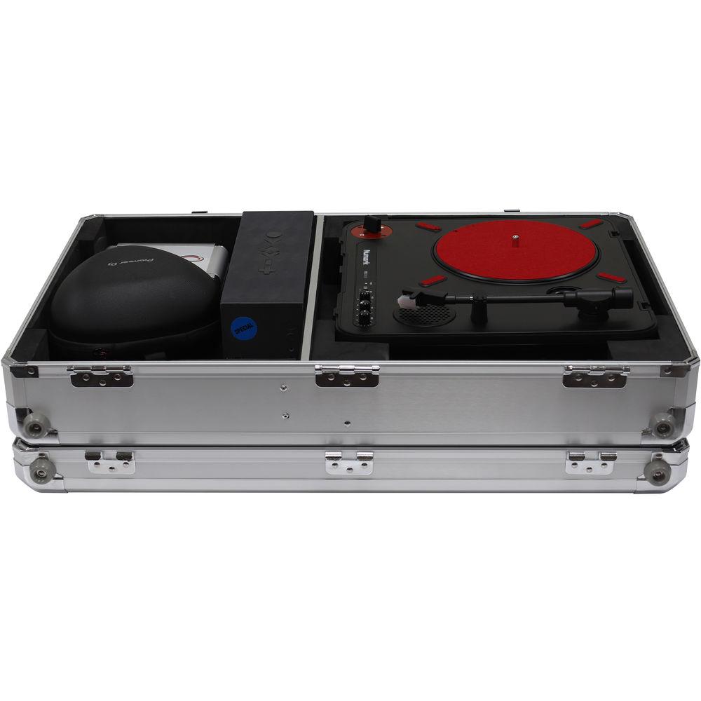 Odyssey Innovative Designs Krom Series Numark PT01 Scratch Portablist Turntable Case with Side Compartment