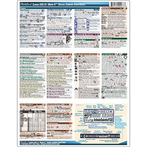 PhotoBert Cheat Sheet for Canon EOS 6D Mark II