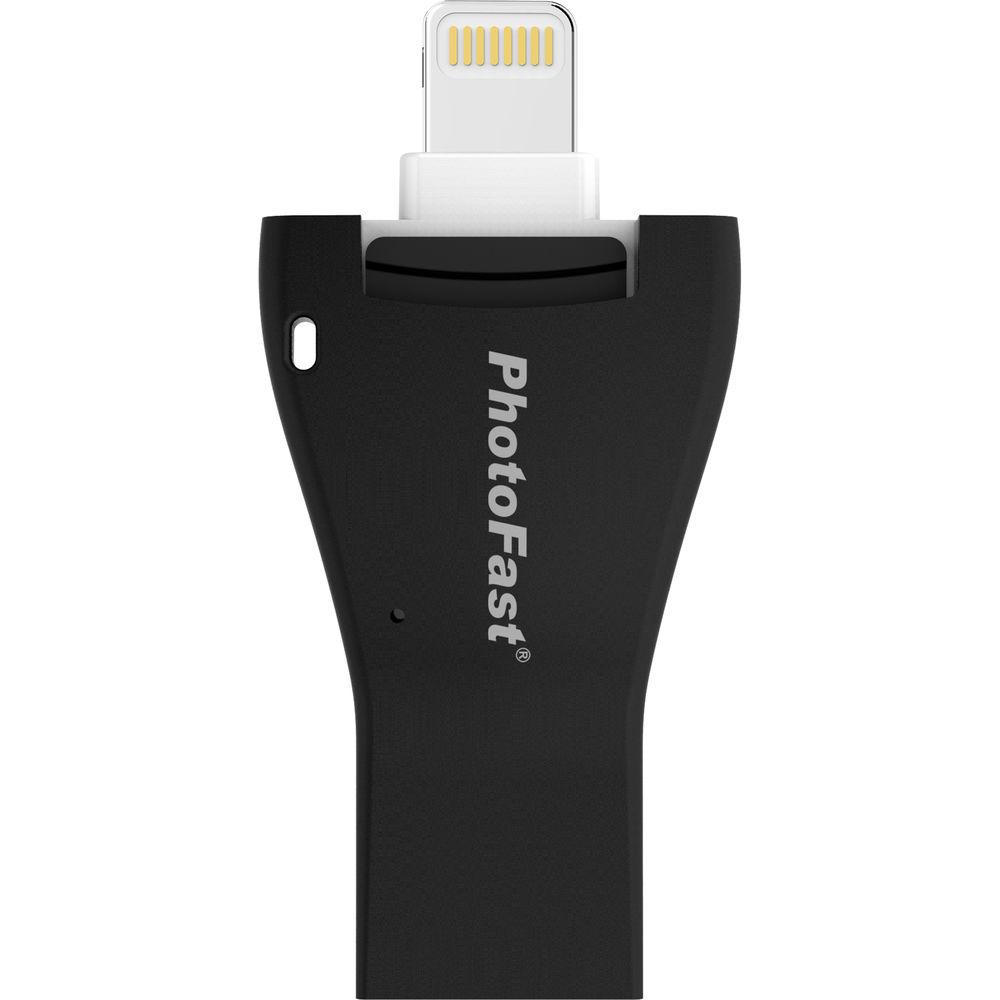PhotoFast 4K iReader microSD Card Reader with Lightning & USB 3.0 Type-A, PhotoFast, 4K, iReader, microSD, Card, Reader, with, Lightning, &, USB, 3.0, Type-A