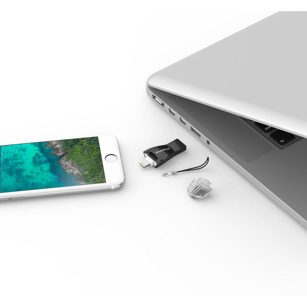 PhotoFast 4K iReader microSD Card Reader with Lightning & USB 3.0 Type-A