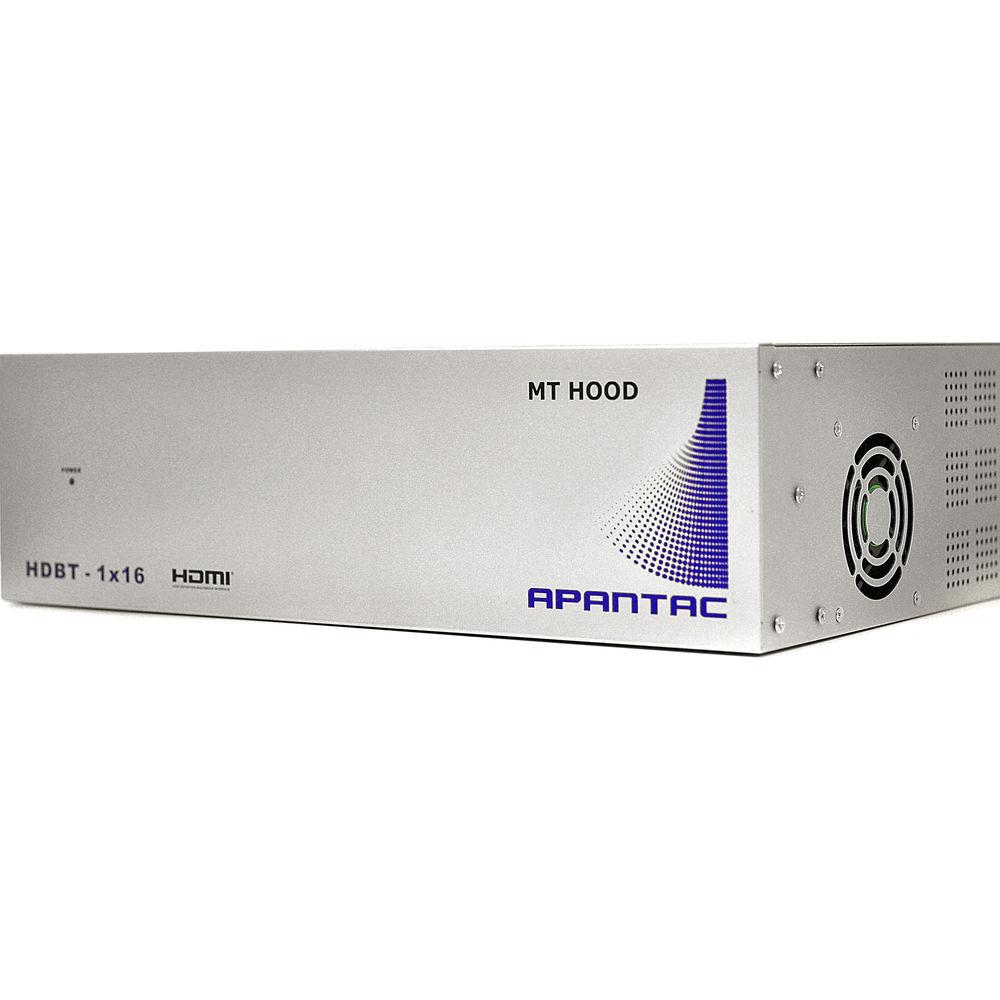 Apantac 1 Input, 16 Output HDMI Splitter With Built-In Cat 5E 6 Output Extenders for HDBT-1-R or HDBT-1-RS