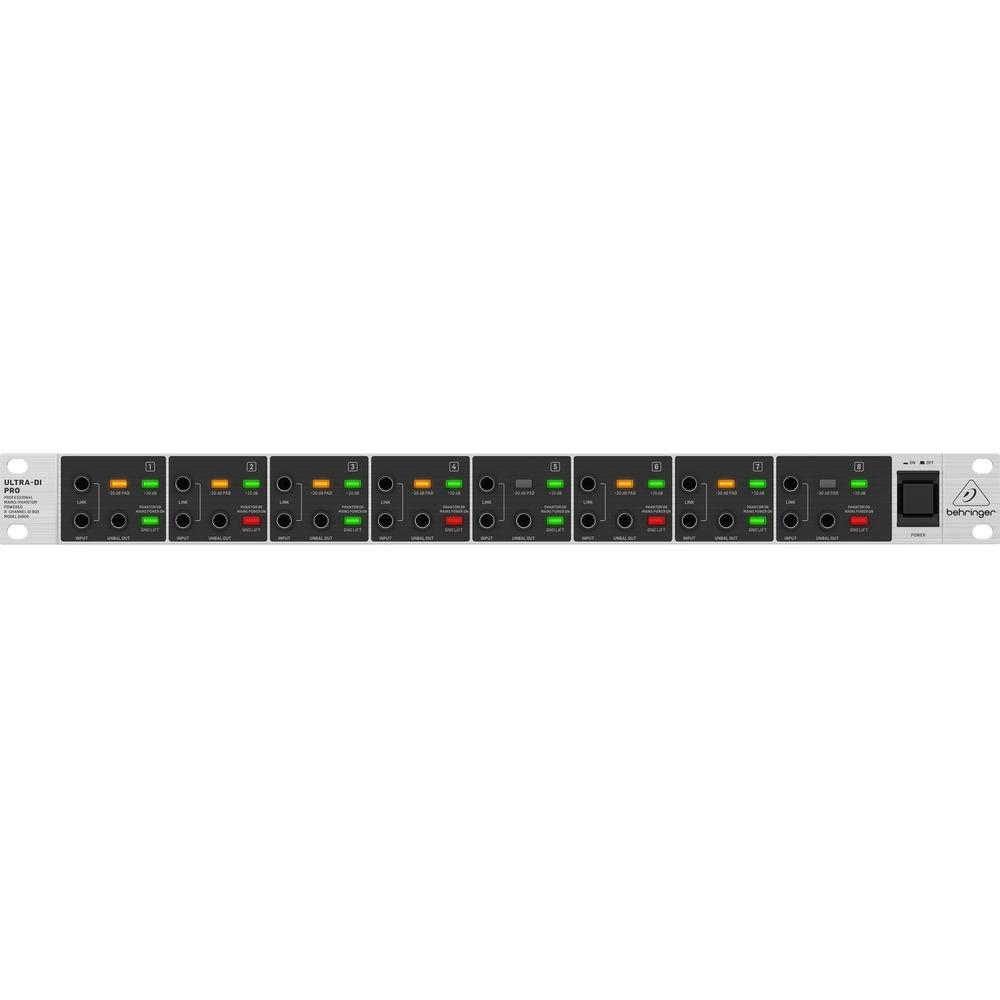 Behringer ULTRA-DI PRO DI800 V2 - Professional Mains Phantom Powered 8-Channel DI-Box