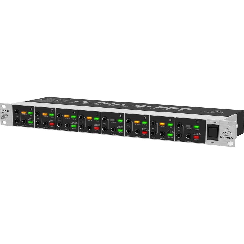 Behringer ULTRA-DI PRO DI800 V2 - Professional Mains Phantom Powered 8-Channel DI-Box