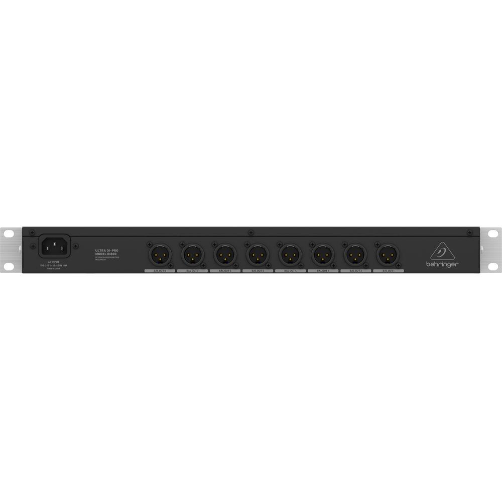 Behringer ULTRA-DI PRO DI800 V2 - Professional Mains Phantom Powered 8-Channel DI-Box