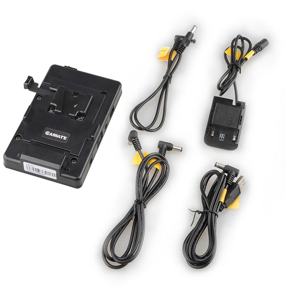 CAMVATE V-Lock Battery Plate with Power Supply Splitter