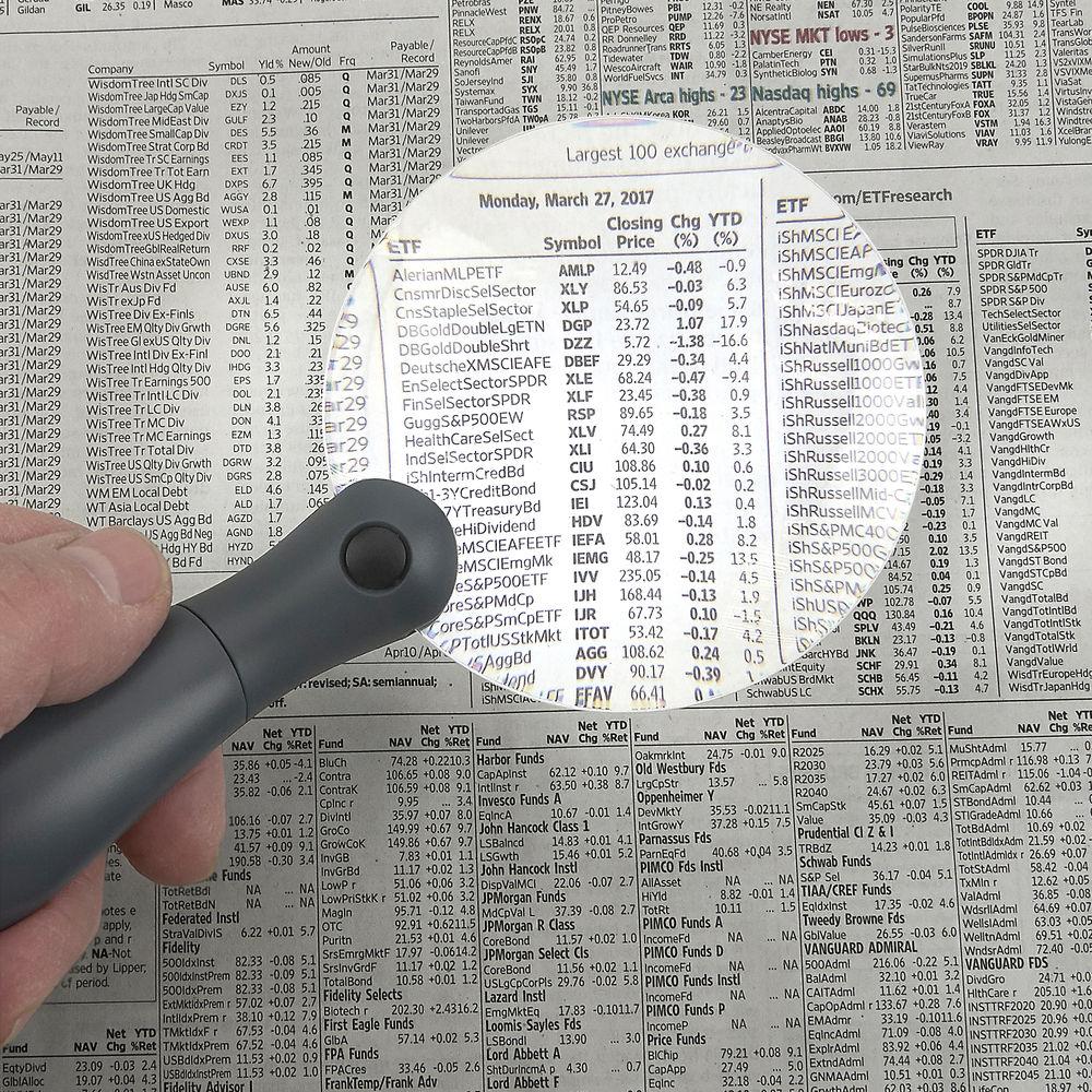 Carson Chargelt 3x Rechargeable Rimless Magnifier