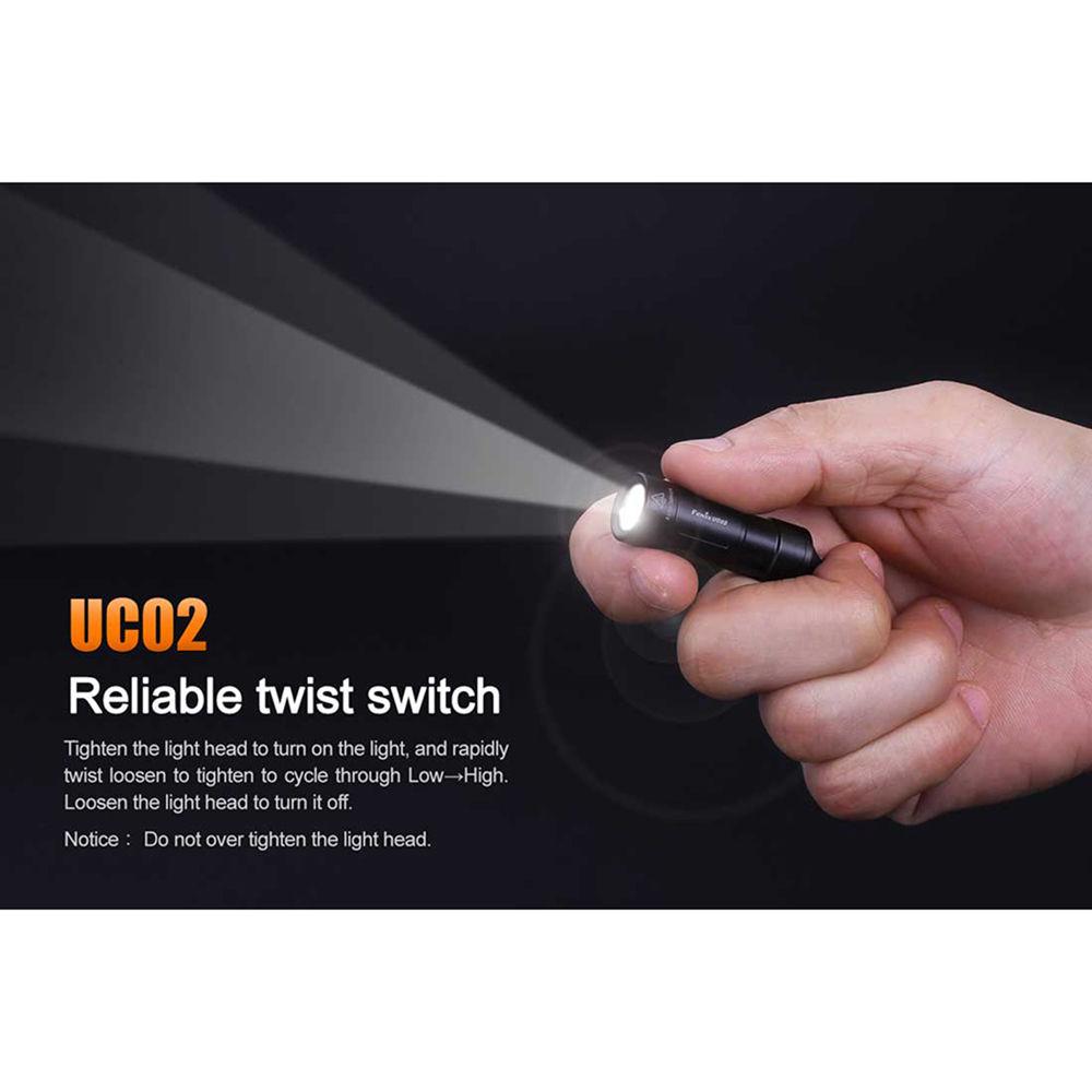 Fenix Flashlight UC02 Rechargeable Keychain Flashlight