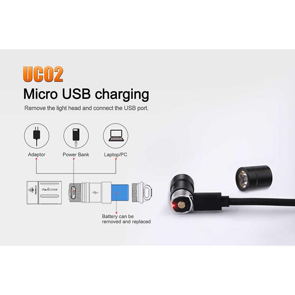 Fenix Flashlight UC02 Rechargeable Keychain Flashlight