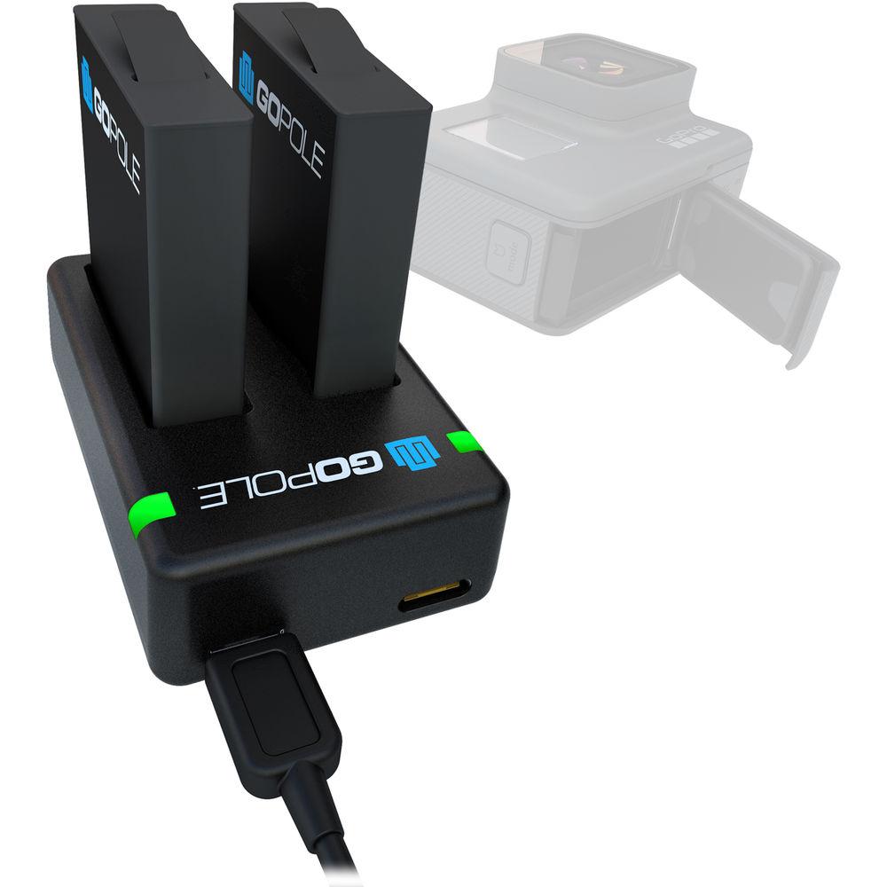 GoPole Dual Battery Kit for GoPro HERO7 6 5 Black