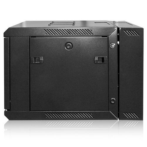 iStarUSA Claytek WMZ655-KBR1U Swing-Out Wallmount Server Cabinet with 1 RU Sliding Drawer