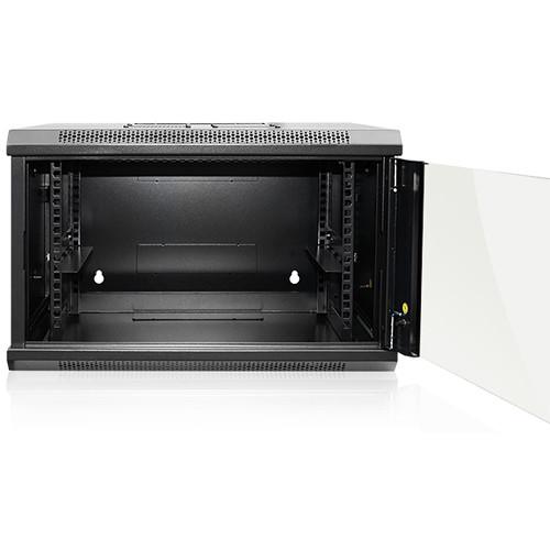 iStarUSA Claytek WMZ655-KBR1U Swing-Out Wallmount Server Cabinet with 1 RU Sliding Drawer