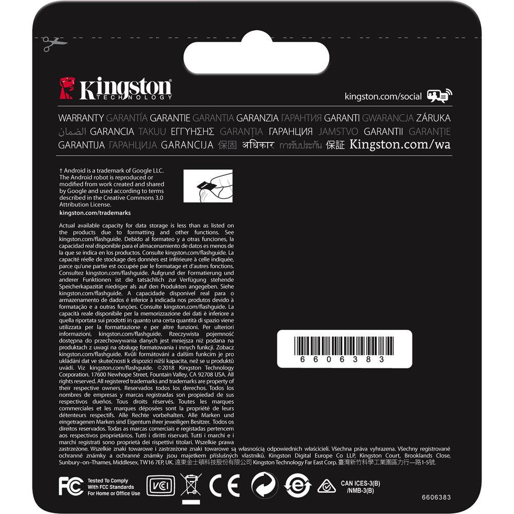 Kingston 32GB Canvas React UHS-I microSDHC Memory Card with SD Adapter