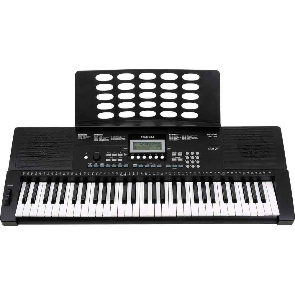 Medeli Electronics M17 61-Key Portable Keyboard with Touch Response