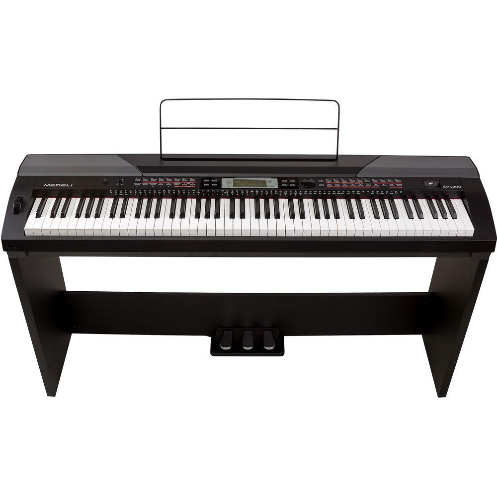 Medeli Electronics Wooden Keyboard Stand with Pedals for SP4200 88-Key Stage Piano