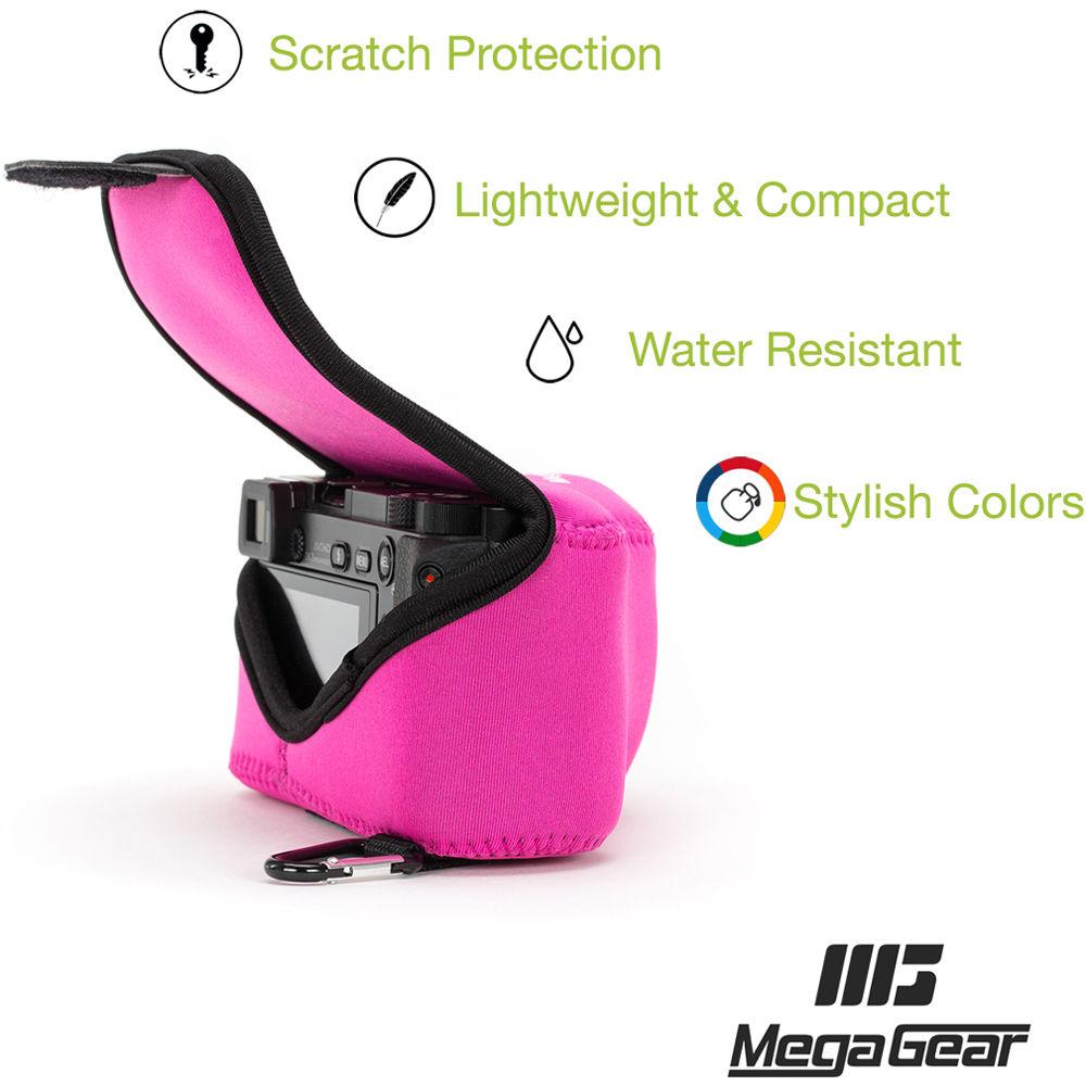 MegaGear Ultra-Light Neoprene Camera Case with Carabiner for Panasonic LUMIX DMC-LX100