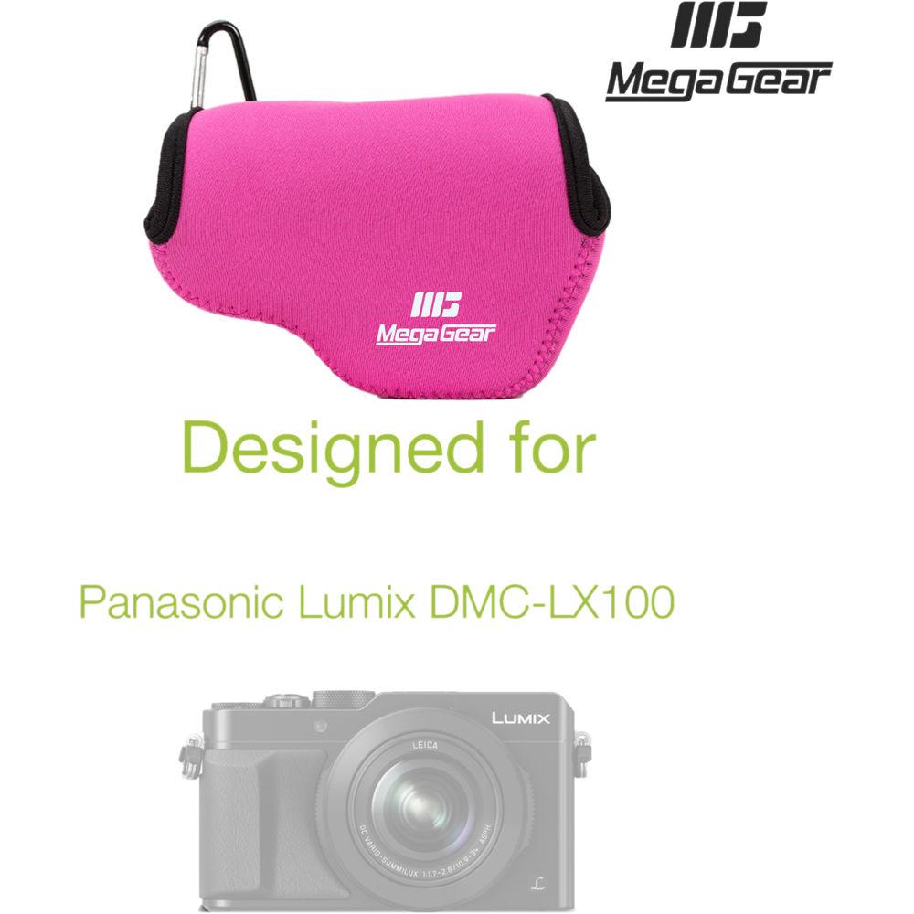 MegaGear Ultra-Light Neoprene Camera Case with Carabiner for Panasonic LUMIX DMC-LX100