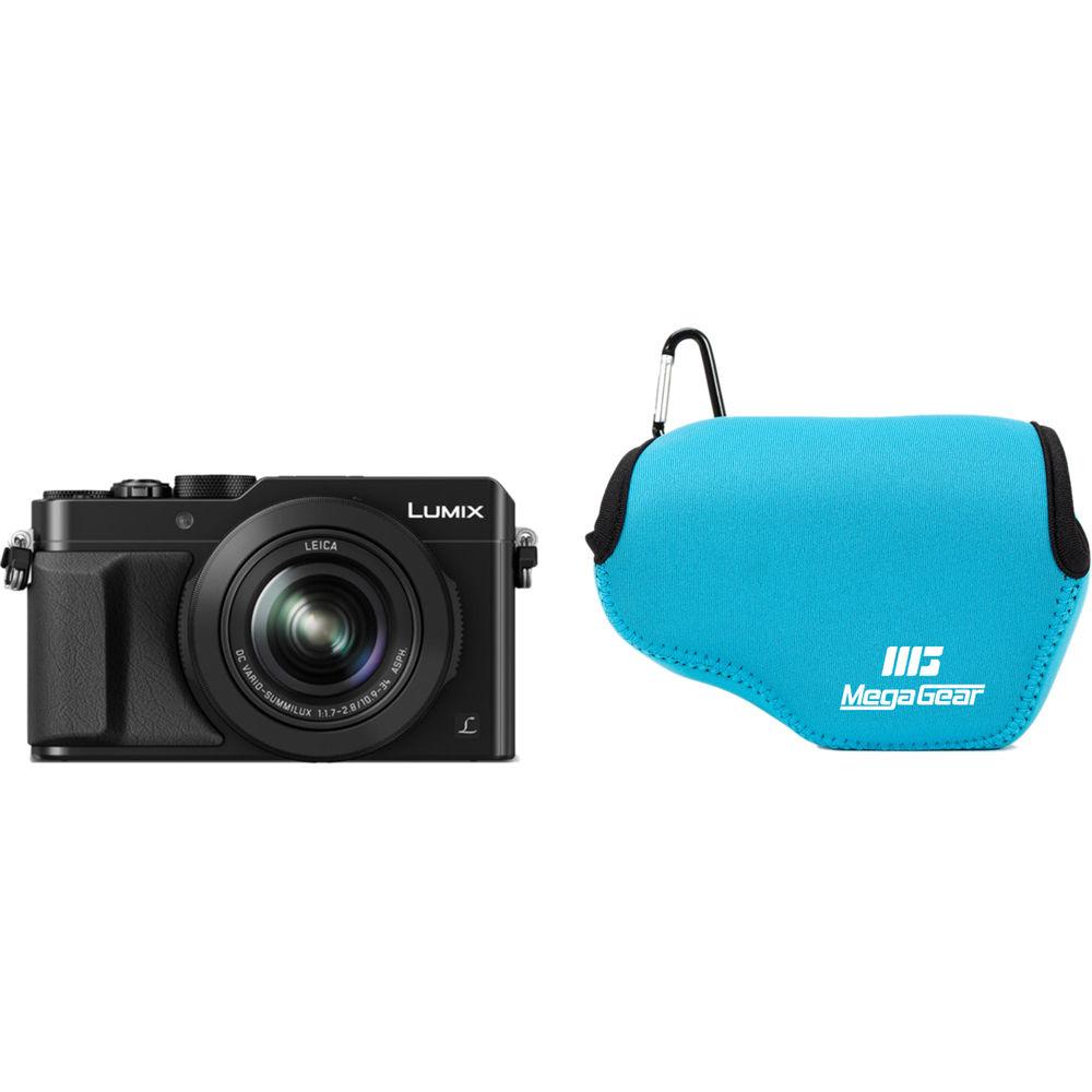 MegaGear Ultra-Light Neoprene Camera Case with Carabiner for Panasonic LUMIX DMC-LX100