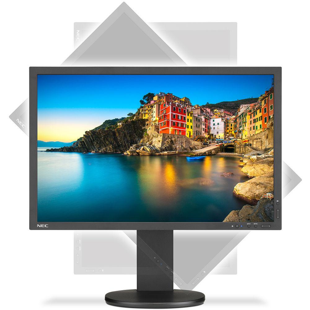 NEC P243W-BK Professional sRGB Gamut 24" 16:10 IPS Monitor with SpectraView II Color Calibration Solution