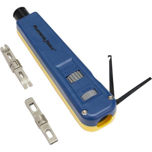 Platinum Tools 13307C PT Punchdown Tool with 110 & 66 NeverDull Blades