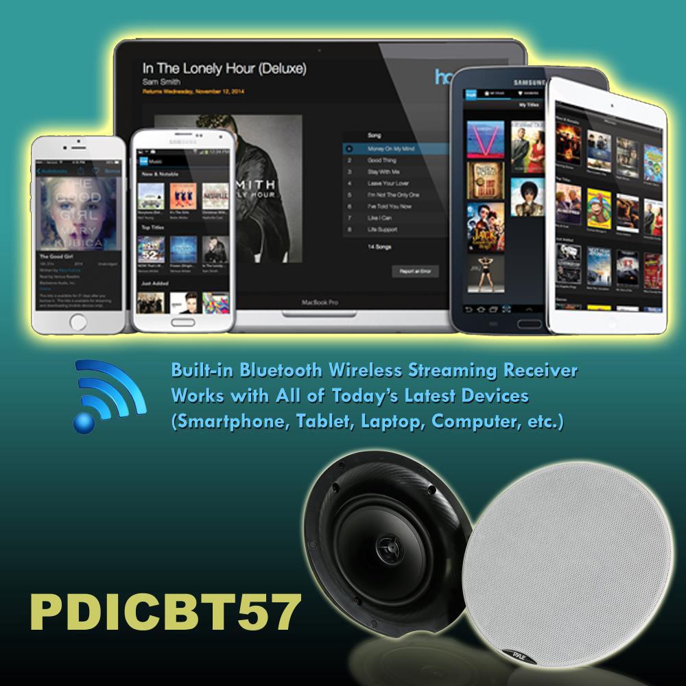 Pyle Pro PDICBT57 5.25" Bluetooth Ceiling Wall Speakers