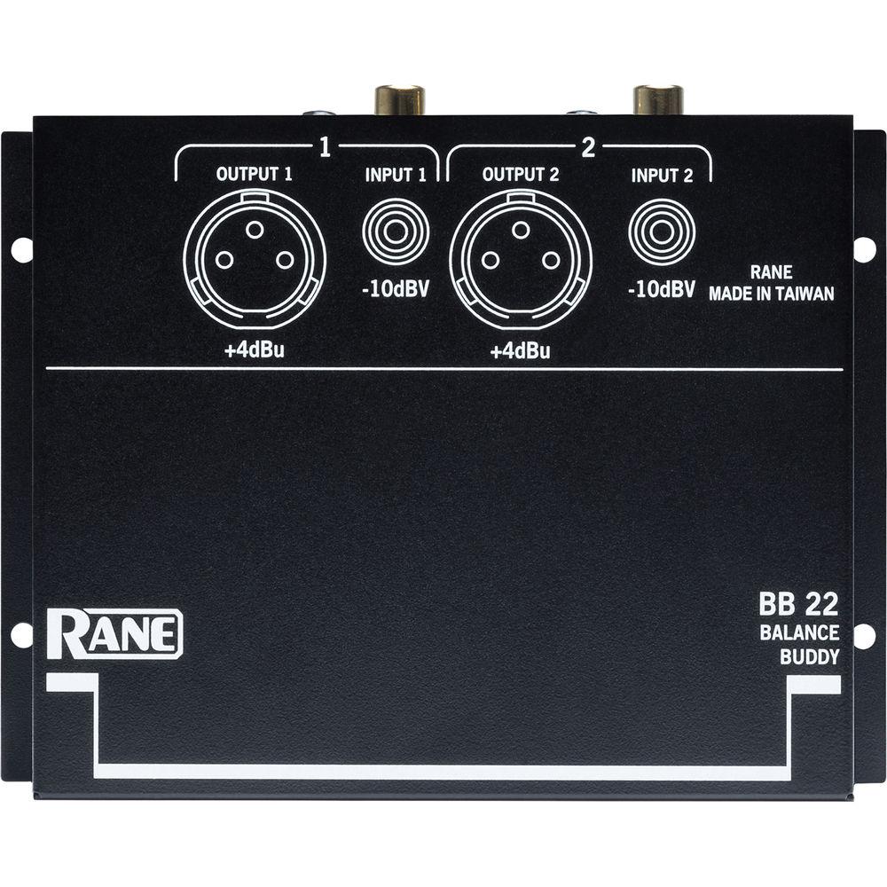 Rane Commercial BB 22 Balance Buddy 2-Channel Conversion RCA XLR