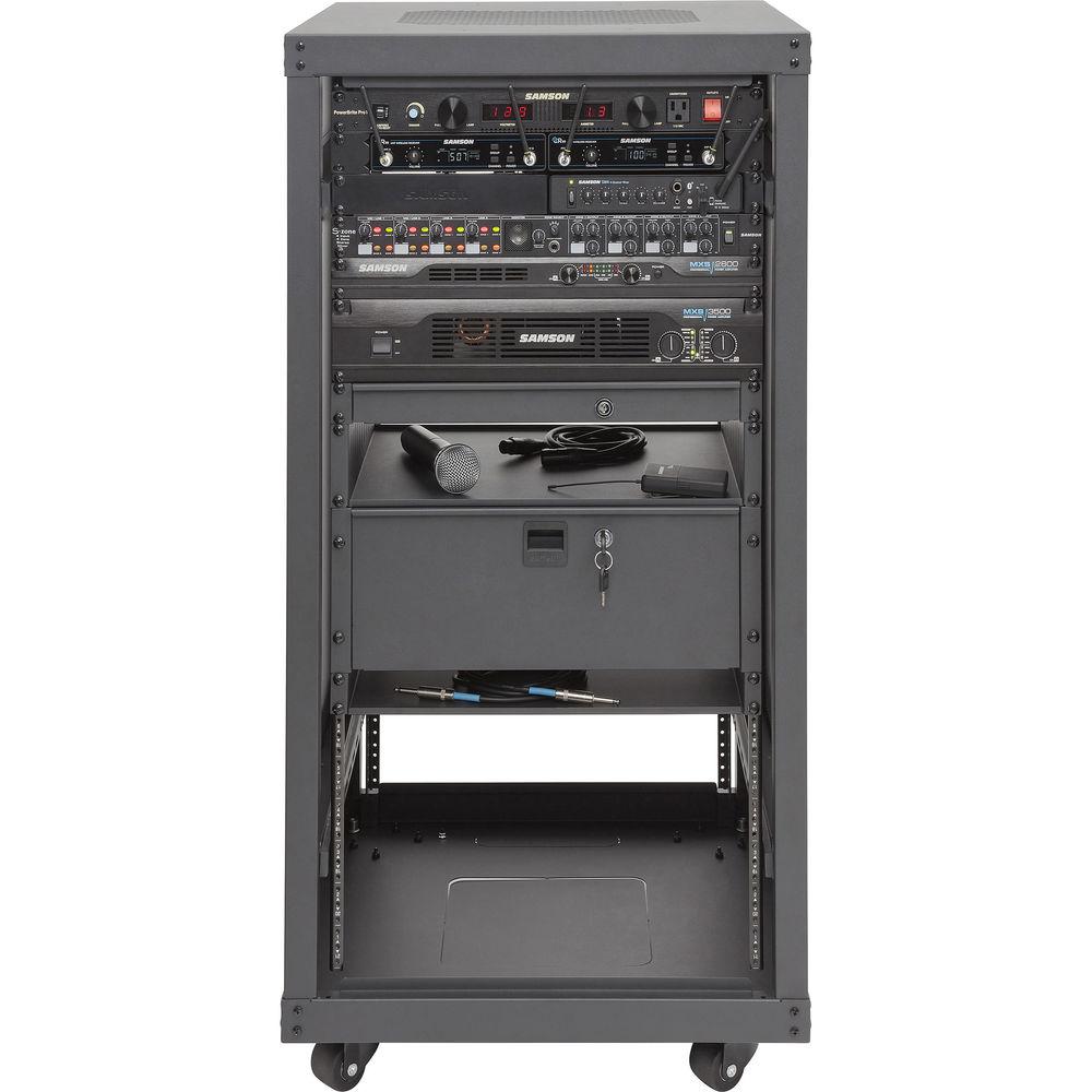 Samson SASRKPRO21U Pro Equipment Rack with 24" Depth